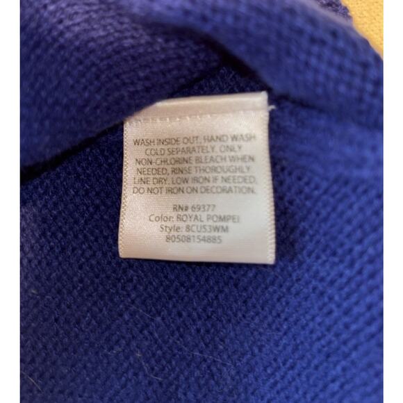 VTG Christmas Snowman White Stag Sweater Womens 3XL‎ 22W Blue Snowflake Holiday - Picture 6 of 7